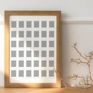 Instax Mini Picture Frame Guide | DIY Collage Template | Photo Layout Guide | Custom Memory Collage | Digital Printable Template