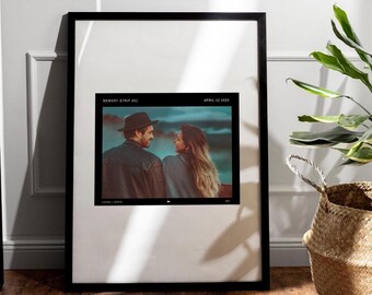 Custom Vintage Film Photo Print | Personalized Anniversary Gift (Canva Template)