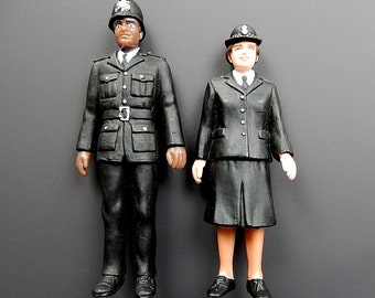 Radko 1995 Officer Joe Policeman Hand-Painted Glass Clip Christmas Ornament Vintage