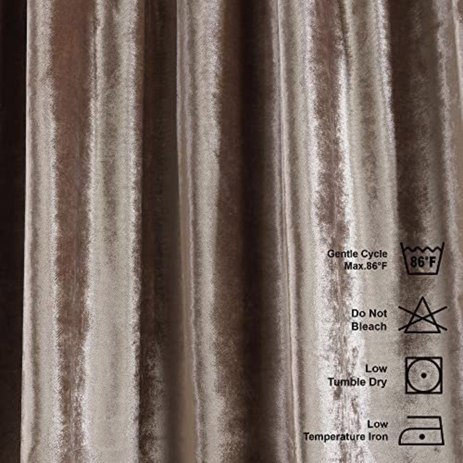 Rice Extra Long Shiny Velvet Curtains Luxury Colors Light Blocking Hang ...