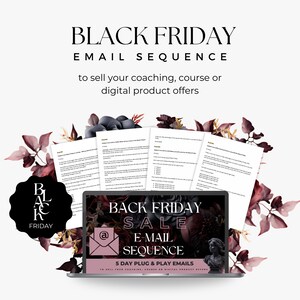 Black Friday Sale Email Template | Marketing Email | Holiday Sale Newsletter Template | Cyber Monday Sales Email | Plug & Play Email Scripts