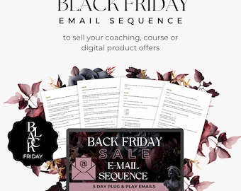 Black Friday Sale Email Template | Marketing Email | Holiday Sale Newsletter Template | Cyber Monday Sales Email | Plug & Play Email Scripts