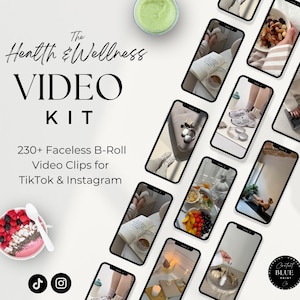 Health And Wellness Tiktok Reels | Health & Wellness Social Media Faceless Clips for Selflove-, Mindset-, and Spiritual Coaches and Creators