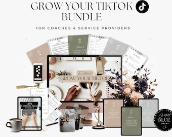 Grow Your TikTok Bundle For Coaches & Service Providers | TikTok Marketing, TikTok Planner, Viral Video Hooks and Social Media Growth Course