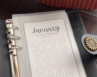 12 Month Savings Challenge Trackers | A6