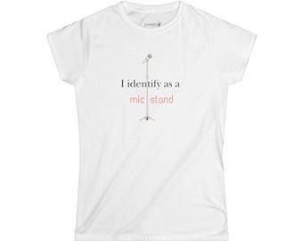 Camiseta de mujer con soporte de micrófono