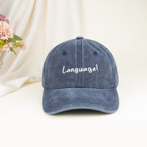 Custom Text Embroidered Hat-Personalized Washed Dad Cap,Vintage Baseball Hat,Unisex Monogrammed Hat,Sorority Hat,Birthday Gifts for Him/Her
