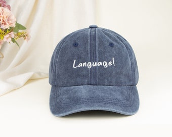 Custom Text Embroidered Hat-Personalized Washed Dad Cap,Vintage Baseball Hat,Unisex Monogrammed Hat,Sorority Hat,Birthday Gifts for Him/Her