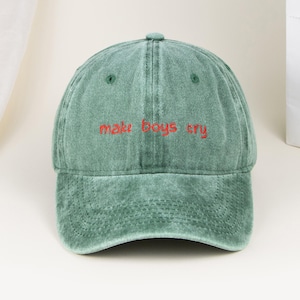 Custom Text Baseball Cap-Personalized Embroidered Hat,Custom Washed Dad Cap,Unisex Baseball Hat,Sorority Hat,Bachelor/Bachelorette Party Hat image 10
