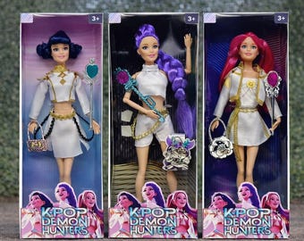 Muñecas coleccionables K-Pop estilo anime, set de muñecas K-Pop para niños, muñecas Demon Slayer, regalo perfecto para fans del K-Pop, Rumi, Mira Zoey Demon Hunter