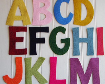 Wool Felt Alphabet Set - 3" Tall - Great for Learning