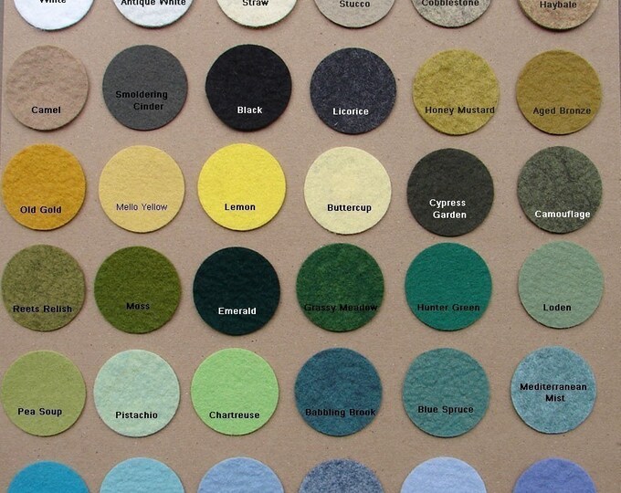 Wool Felt Circles 3/4 Inch You Choose the Colors Etsy
