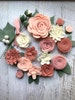 Felt Flowers, Blush Pink, Felt Roses, Loose Flowers, Felt Garlands, Baby Shower, Wedding, Farmhouse decor, Nursery Mobile, DIY 