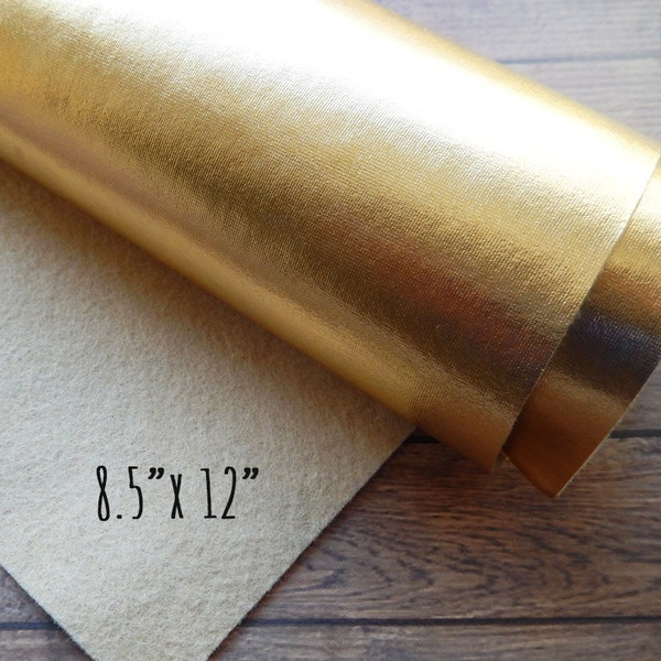Metallic Gold Felt Sheet 8.5 x 12 - You Pick Quantity - Bold and Shimmery - the Perfect Gold