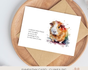 Sympathiekaart aquarel cavia | Huisdierverlies (digitale download) | C427