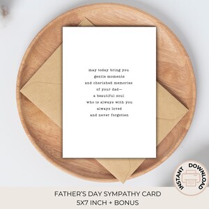 Fête des pères sans papa | Célébration de la vie | Carte de sympathie pour la fête des pères | perte du père | perte de papa | À la douce mémoire | C543
