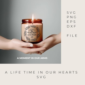 天使の赤ちゃん SVG | 私たちの腕の中でのひととき、私たちの心の中での一生。SVG、PNG、EPS、DXF 形式のデジタル ファイル | 弔辞テーブル デコ | KS015