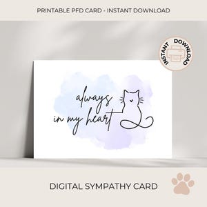 Stampabile per la perdita di un animale domestico / Regalo di conforto per gli amanti dei gatti / Sempre ricordato al Rainbow Bridge / celebrazione della vita / C403