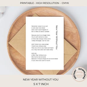 Gedicht Nieuwjaar zonder jou | Gedichtenkaartje | Kerstherdenkingsgedicht condoleancekaart| Viering van het leven | in liefdevolle herinnering | C307