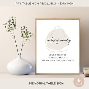 Your presence means so much — please sign our guestbook | Celebration of Life | In Loving Memory | Memory Guest book Sign | 05-012