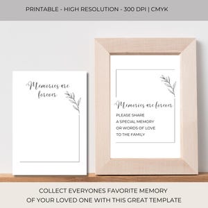 Memories Are Forever tafelbord | Deel een herinnering of woorden van liefde aan de familie | Alternatief gastenboek, alternatieve kaarten | 06-033