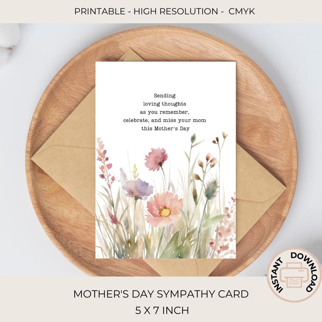 Mothers Day Without Mom Card | Celebration of Life | Grief and Loss ...