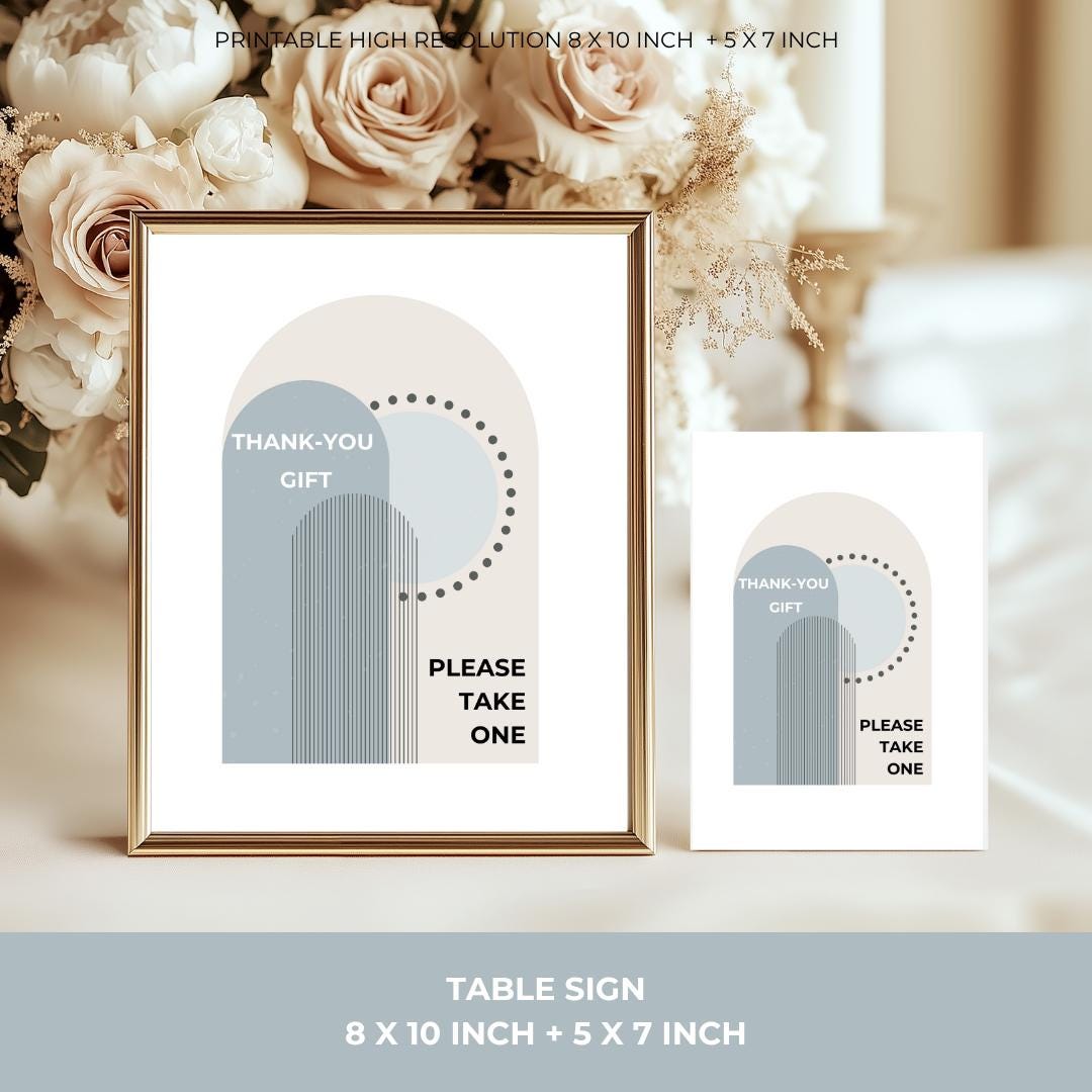 Please Take One Table Sign | Boho Wedding | Thank You Gift Bridal ...