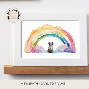 Sympathy Card Dog | Loss of Pet | Rainbow Condolence Card | Celebration ...