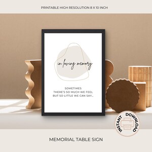 POEM herdenkingstafelbord | In liefdevolle herinnering | Hartverwarmende rouwkaart voor het herdenken van dierbaren | viering van het leven | afdrukbaar | 05-006