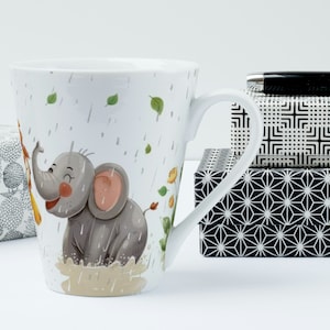 Elefant und Löwe Becher - Schönes Tierliebhaber Geschenk - Zoowärter Geschenk