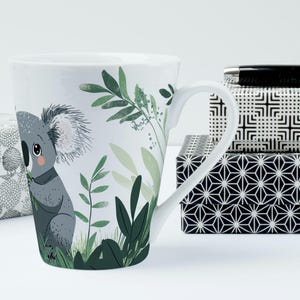 Koala Mug, Cute Animal Coffee Cup, Cartoon Tea Mug, Adorable Wildlife Drinkware, Fun Ceramic Latte Mug with Koala Design