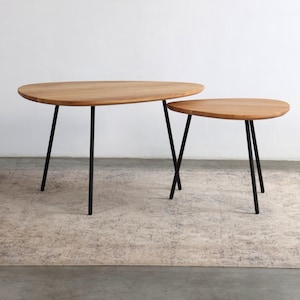 Scandinavian Oak Coffee Table: Handmade Mid-Century Modern Design