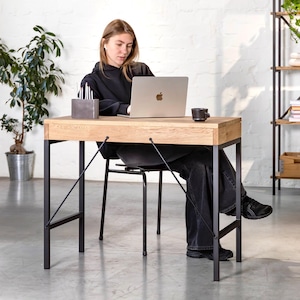 Office Desk Mennen Oak Wooden Table Unique Home Furniture Executive Computer Desk Solid Oak Wood Table Writing Desk Oak Wooden Office Table