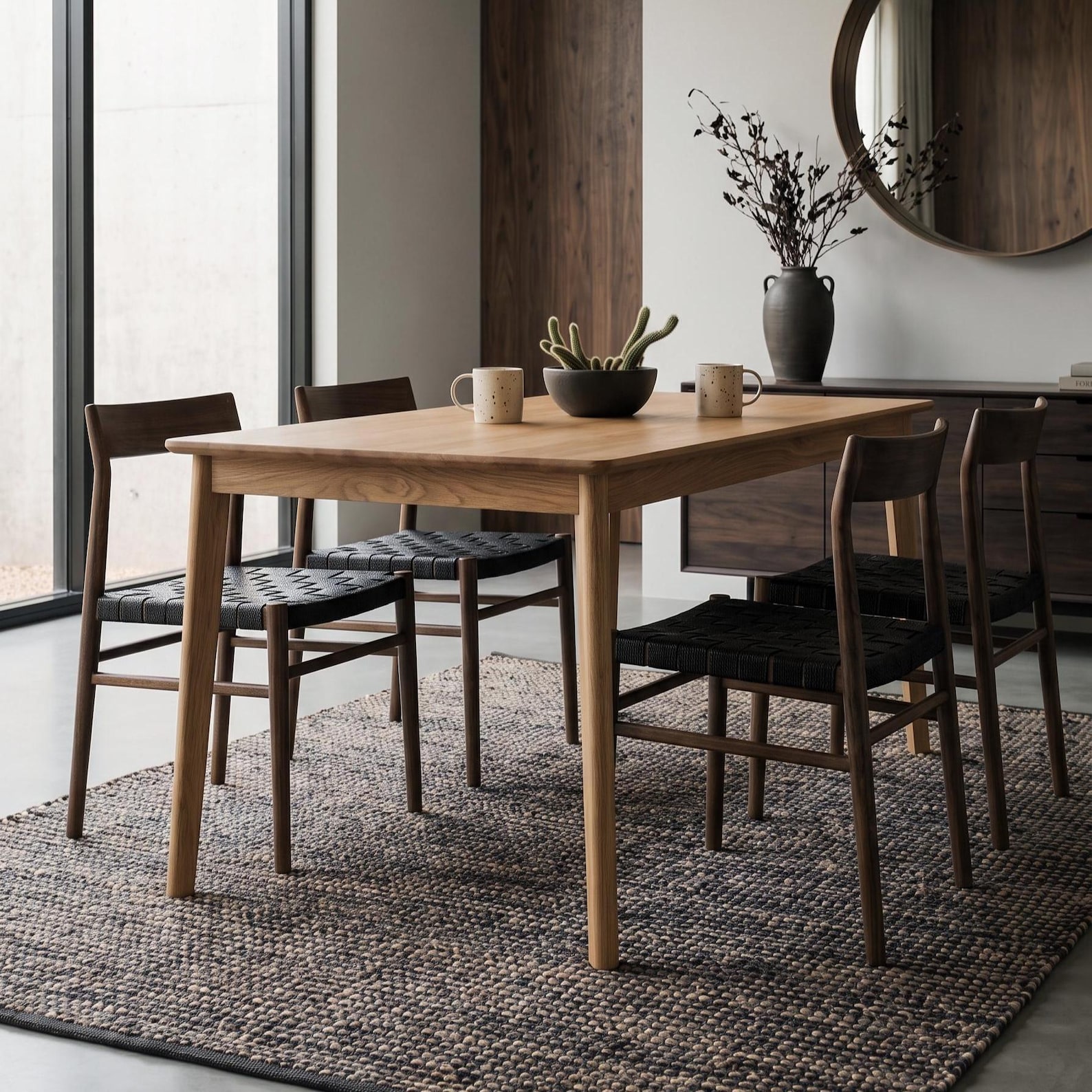 Oulu solid oak dining table
