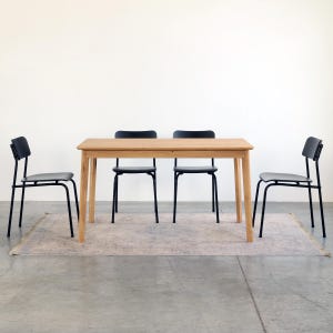 Kitchen Table Oulu Wooden Oak Dining Unique Solid Wooden Dining Table Elegant Handmade Furniture Scandinavian Oak Solid Wooden Dining Table