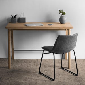 Oak Office Desk Yotsa: Handmade Solid Wood Computer Table, Scandi Writing Desk