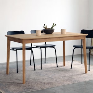 Oak Dining Table Oulu Wooden Oak Exclusive Solid Handmade Scandinavian Furniture Wooden Table Elegant Oak Wooden Dining and Kitchen Table