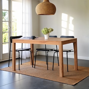 Scandinavian Decor Ulm Dining Table Solid Wood Kitchen Table Handmade Style Ideal for Living Room Perfect Decor Dining Room Anniversary Gift