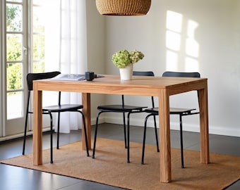 Scandinavian Ulm Kitchen Table: Handmade Solid Wood Dining Room Furniture
