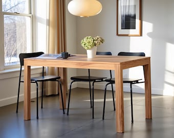 Solid Oak Ulm Dining Table: Handmade Scandi Kitchen Table & Oak Furniture