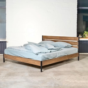 Oak Furniture Manchester Wooden Bed Frame Manchester Minimalist Design Scandinavian Bedroom Decor Oak Wooden Handmade Unique Lof Bed Frame