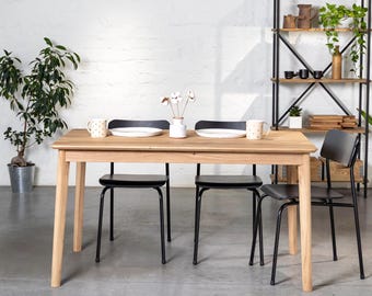 Oak Kitchen Oulu Table Wooden Solid Dining Table Scandinavian Design