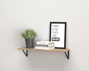 Handcrafted Solid Oak Wall Shelf: Modern Wooden Bookcase