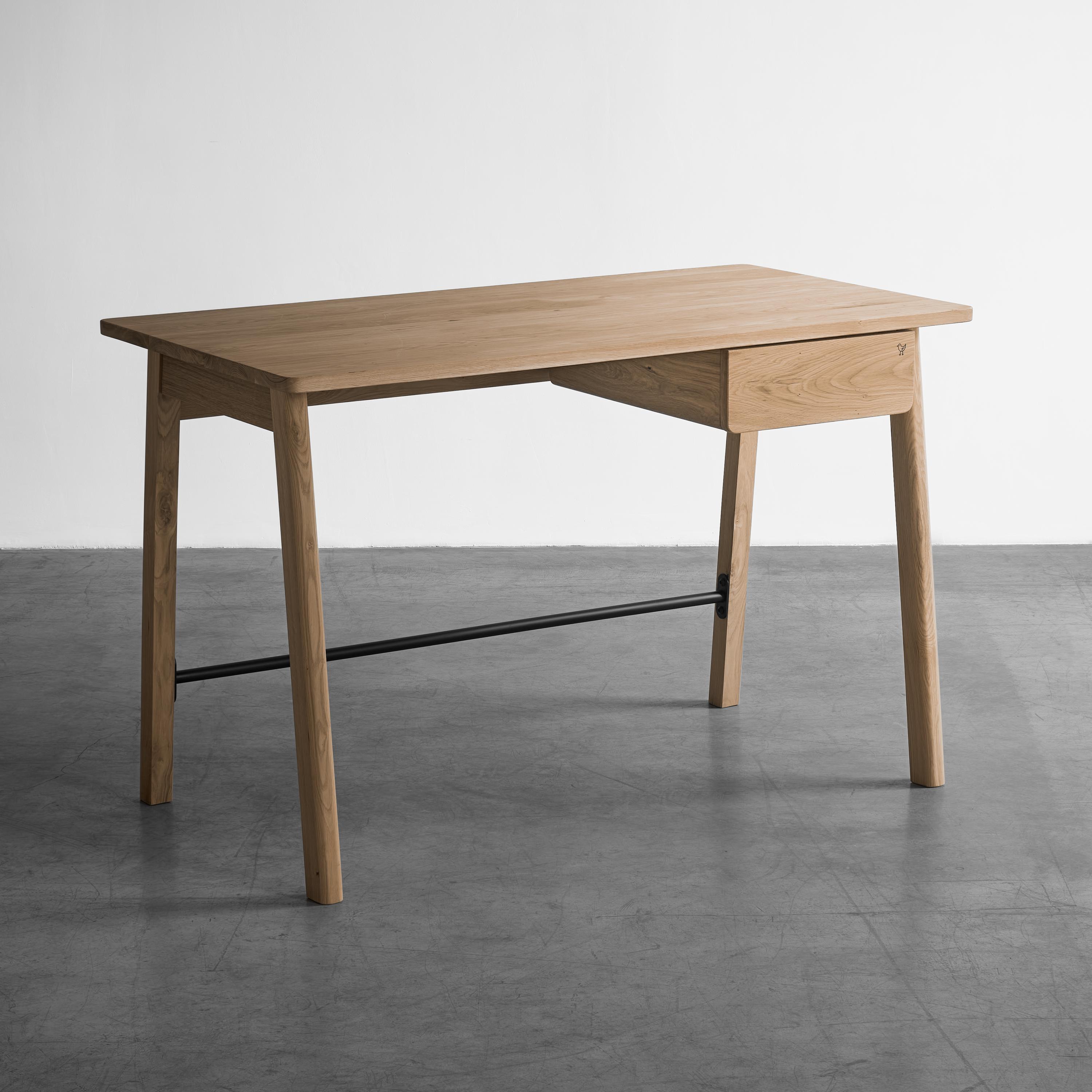 Office Desk Yotsa With Drawer Natural Wood Computer Desk Unique Solid ...