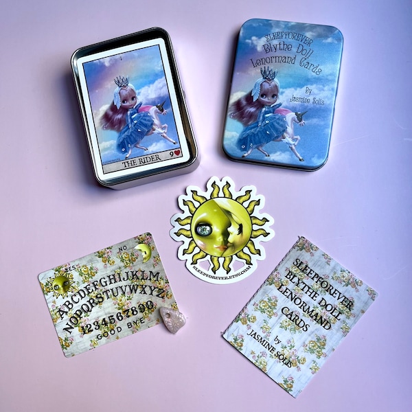 Blythe Doll Photo LENORMAND Card Deck 54 Playing Cards Oracle with Tin Box Case