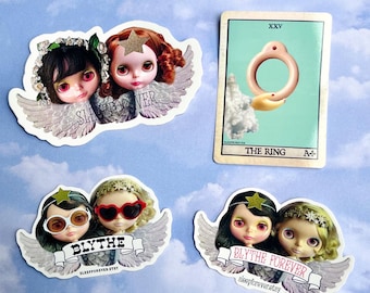 Blythe Doll Sleepforever Die Cut Vinyl Stickers Angels Cupids Cherubs Pullring