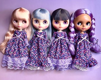 History of Violets Dress for Blythe Doll