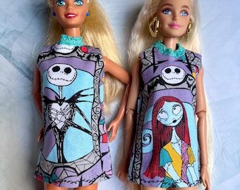 ON SALE Sally & Jack Skellington Dress for Barbie Dolls