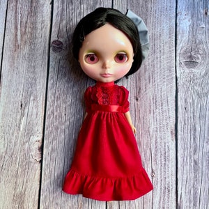 MADE TO ORDER Pearl dress and bow set for blythe doll