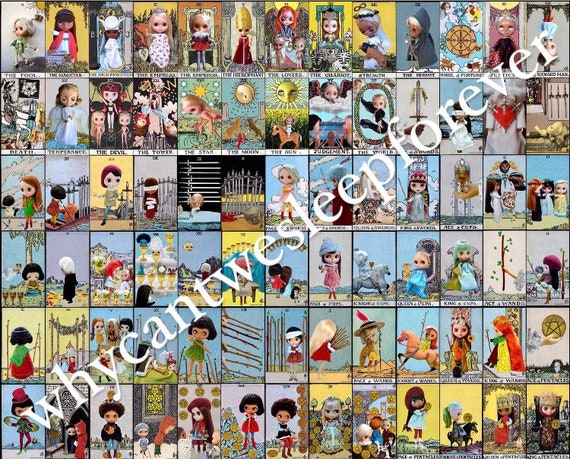 Blythe Doll Tarot Card Deck in Tin 78 Cards Complete Full Blythe Doll Tarot Card Deck in Tin 78 Cards Complete Full